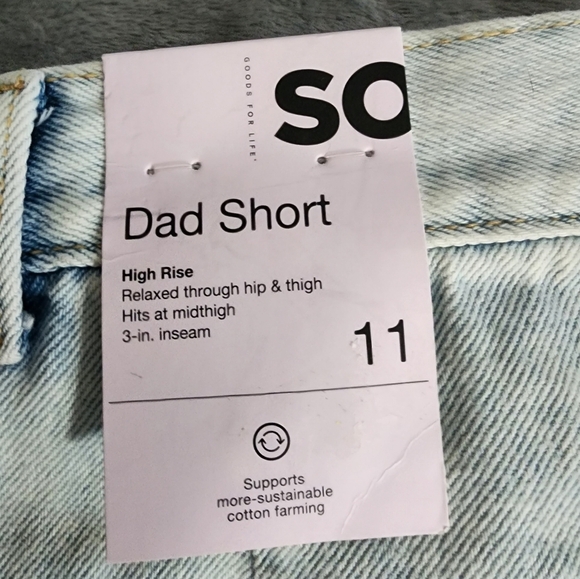 So womens jrs dad shorts high rise jean cutoffs sz 11 nwt - Picture 2 of 3